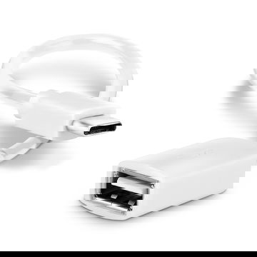 USB OTG-kabel voor Samsung Galaxy S22, S21, S20, S10, S9, A52, A51 - OTG-adapter USB C Type C stekker naar USB A aansluiting - connector on-the-go adapterkabel wit
