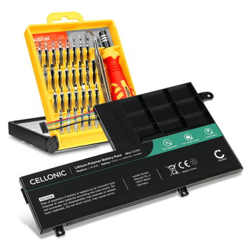 Batterij voor Lenovo Yoga 510-14AST, 510-14IKB, 510-14ISK, 510-15IKB, 510-15ISK, L15M2PB1, L15C2PB1 Laptop - 4600mAh 7.6V + Schroevendraaier-set