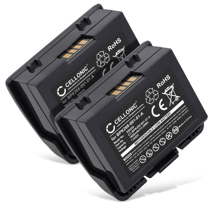 2x Batterij compatibel met Verifone VX680 Wireless CreditCard Terminal - BPK268-001-01-A,BMO010002 1800mAh vervangende accu reservebatterij extra energie