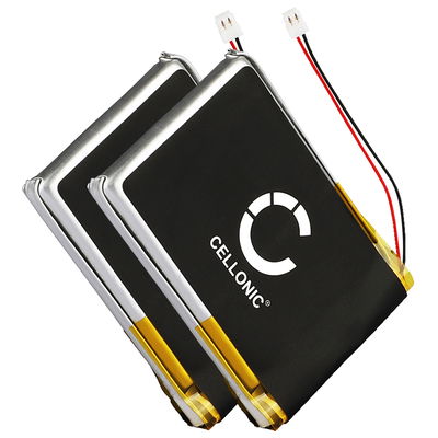 2 x vervangende batterij 14192-00, AHB412434PJ voor Jabra Pro 9400, Pro 9450, Pro 9460, Pro 9465, 9470 headset voor kantoor, vergadering - 230mAh reserve accu