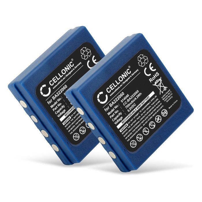 2x HBC Radiomatic BA222060 Accu Batterij 700mAh van subtel