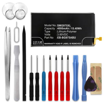 Batterij voor smartphone Samsung Galaxy S10 Plus (SM-G975) - EB-BG975ABU 4000mAh + Schroevendraaier-set vervangende gsm accu