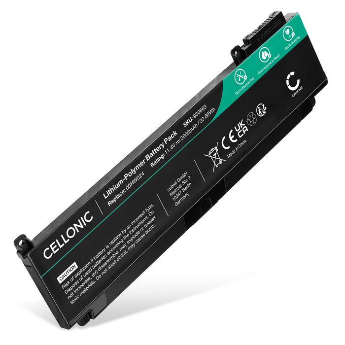 Lenovo ThinkPad T460 Batterij 2000mAh van Cellonic