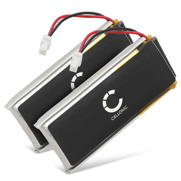2x BAT00002 batterij voor headset Cardo Scala Rider G9, G4, G9X - 800mAh vervangende accu koptelefoon
