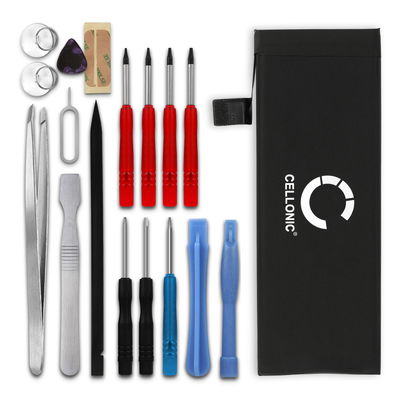 Batterij compatibel met Apple iPhone SE 1. Gen (2016) - 616-00106 1620mAh + Gereedschapsset 17dlg vervangende accu reservebatterij extra energie