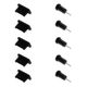 5x Stofplugset zwart