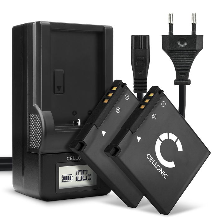 2x Canon PowerShot A2200 Accu Batterij + Oplader 700mAh van CELLONIC