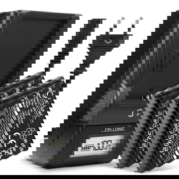 2x KLIC-5001 accu voor Kodak Easyshare DX6490 DX7440 DX7590 DX7630 P850 P880 - 1400mAh + Oplader KLIC-5001 vervangende accu voor camera