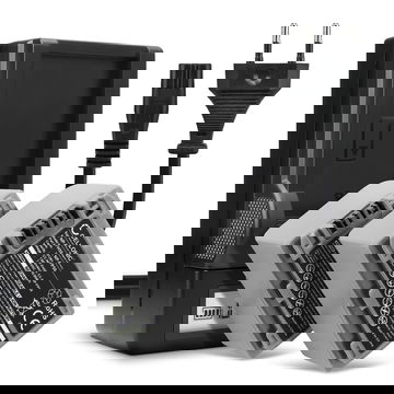 2x Accu voor Sony DCR-HC28 HC21 HC23 HC26 HC30 HC32 HC36 HC40 HC96 HDR-HC3 DCR-DVD105 DCR-SR100 camera - NP-FP50 -FP70 NP-FH50 -FH70 1360mAh + Oplader Vervangende batterij fototoeste, oplader, oplaadkabel