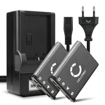 2x Accu voor Kodak PixPro FZ53 FZ51 Mini EasyShare M530 M531 M532 M550 M552 M575 M580 M583 M873 camera - KLIC-7006 LB-012 700mAh + Oplader Vervangende batterij fototoeste, oplader, oplaadkabel