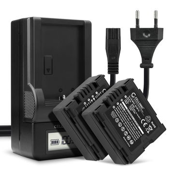 2x Accu voor Panasonic NV-GS10 NV-GS120 NV-GS140 NV-GS150 NV-GS158 NV-GS180 NV-GS188 NV-GS200 camera - CGA-DU06,CGA-DU07,CGA-DU12,CGA-DU14 750mAh + Oplader Vervangende batterij fototoeste, oplader, oplaadkabel