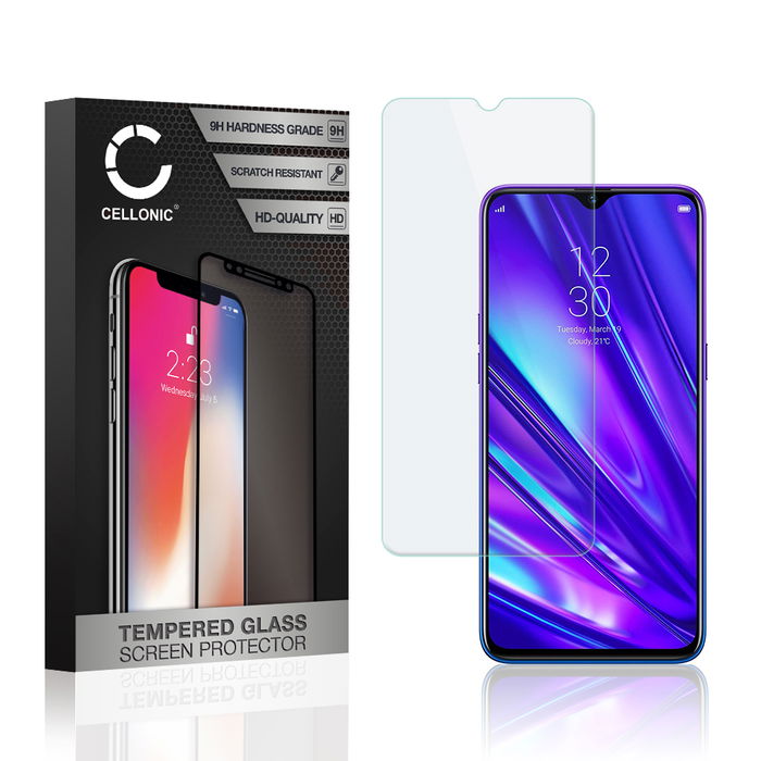 Realme 5 Pro Schermbeschermer 9H getemperd glas 2.5D van CELLONIC