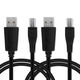 2x Datakabel micro-USB lange plug naar USB A, 1m