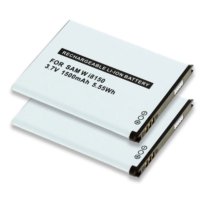 2x Batterij compatibel met Samsung Galaxy S Wifi 3.6, Galaxy Wifi 4.2 (YP-GS1,YP-GI1) - EB484659VA,EB484659VU 1500mAh vervangende accu reservebatterij extra energie