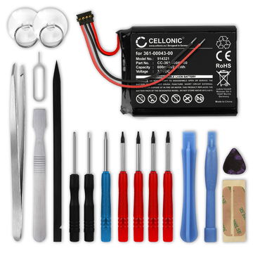 GPS vervangende Batterij voor Garmin Edge 520 500 205 200 Explore 820 - 600mAh fietsnavigatie 3.7V vervangaccu toolkit gereedschapset vervangende accu