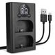 Dubbele acculader LC-E6 CBC-E6 voor Blackmagic Pocket Cinema 4k; Canon XC10; XC15 + USB Kabel