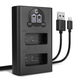 Dubbele acculader LC-E17 + USB Kabel
