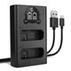 Dubbele acculader MH-24 + USB Kabel