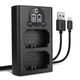 Dubbele acculader BC-QZ1 voor Sony A7S III; Alpha 7 IV, 6700, 7C II, 7R V, 7C R + USB Kabel
