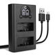 Dubbele acculader LC-E8 LC-E8E + USB Kabel
