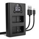 Dubbele acculader DE-A80 DE-A80A + USB Kabel