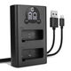Dubbele acculader MH-23 + USB Kabel