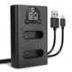 Dubbele acculader MH-67P + USB Kabel