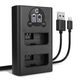 Dubbele acculader LC-E5 CBC-E5 + USB Kabel