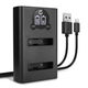 Dubbele acculader MH-61 + USB Kabel