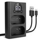 Dubbele acculader DMW-BTC14E + USB Kabel
