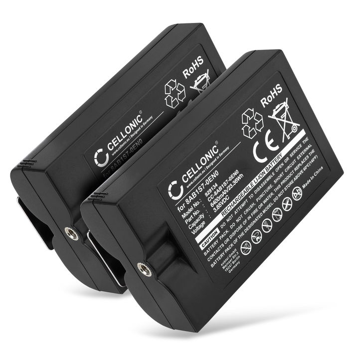 2x Ring Spotlight Cam Pro Solar Accu Batterij 6400mAh van Cellonic