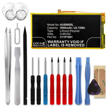 CELLONIC Phone Battery Replacement for ASUS ROG Phone 2 + 17-Tool Phone Repair Kit - C11P1901 5900mAh