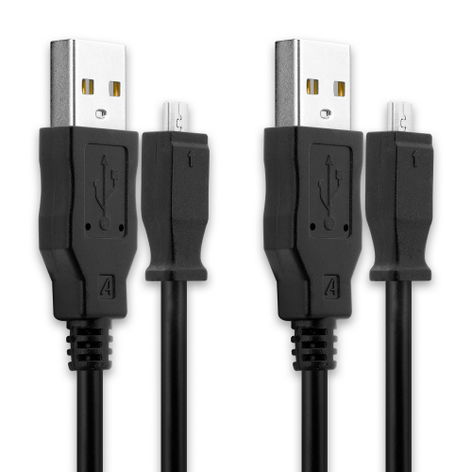 2x subtel-datakabel, U-8 8 Pin naar USB A, 1.5m Kodak Easyshare C613, C713, C813, C180, C182, M341, M863, Z710, Z740, C1013