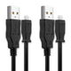 2x U-8 8 Pin to USB A Data Cable, 1.5m