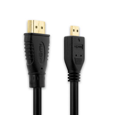 Micro HDMI Type D Kabel voor Kodak PixPro AZ252 AZ401 AZ421 AZ527 AZ651 AZ651 Astro Zoom AZ652 AZ901 Orbit360 4K S-1 SP1 HD SP360 4K TV, DVD, Blu-Ray, Camera, Monitor - 3m Micro HDMI Type D naar HDMI Standard (Type A)