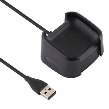 USB Kabel compatibel met FitBit Versa 2 / Versa 2 SE - Oplaadkabel 1A Laad Snoer Datakabel zwart smartwatch