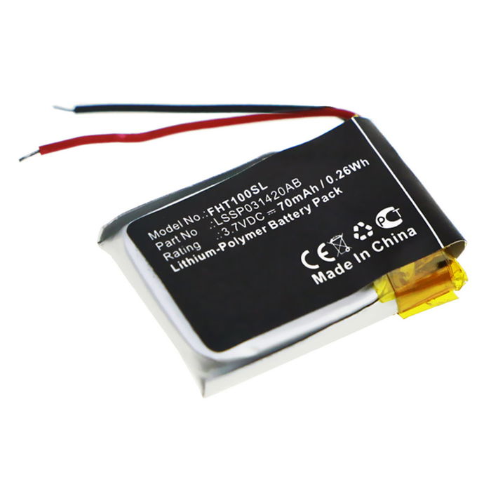 Batterij compatibel met FitBit Charge HR - LSSP031420AB 70mAh vervangende accu reservebatterij extra energie