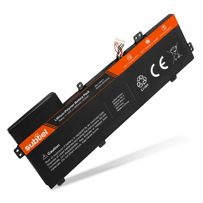 Battery for ASUS ZenBook UX510UW, UX510UX, UX5100, B31N1534 11.1V 3950mAh from subtel