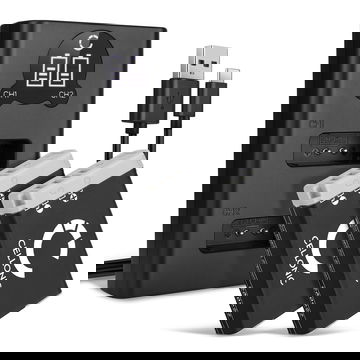 2x Batterij voor Canon PowerShot G7X, G7 X Mark II, G5 X, SX740 HS, SX620 HS, SX730 HS, NB13L 1010mAh + Dubbele Oplader van CELLONIC