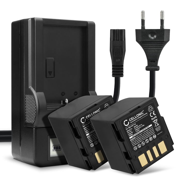 2x Batterij voor JVC BN-VF707U Accu 1500mAh + Oplader