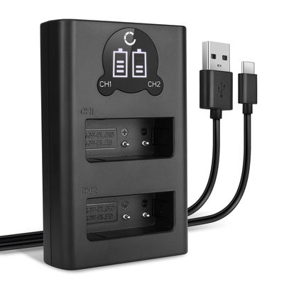 USB-dual lader (BC-DC15 BC-DC15-E) voor Leica D-LUX D-LUX (Typ 109) D-LUX 7 + 1m + USB Kabel van CELLONIC