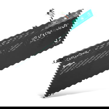 Batterij voor Dell XPS 13 9350, XPS 13 9343, XPS 13D-9343, 90V7W, JD25G, JHXPY, 0N7T6 7.4V 6100mAhvan CELLONIC