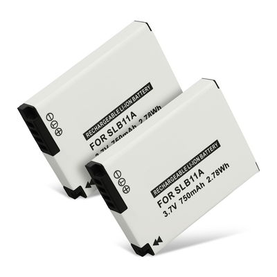 2x EA-SLB11A SLB-11A accu voor Samsung WB100 WB5000 WB550 WB600 WB2000 EX1 PL50 PL55 PL65 L200 L100 ES60 ES55 ST1000 TL240 CL5 - 750mAh vervangende accu voor camera