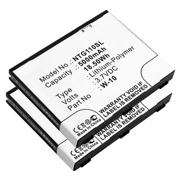 2x Battery for Netgear NightHawk M1, MR1100 Telstra MR1100, M1 W-10 (5000mAh, 3.7V) from CELLONIC