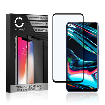 Vervangende screenprotector compatibel met Realme 7 Pro smartphone (3D Full Cover, 9H, 0,33mm, Full Glue)