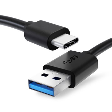 USB Kabel compatibel met Elgato Facecam, Stream Deck Pedal, Deck XL, Wave 1, 3, XLR - 1m Oplaadkabel, laadsnoer, datakabel zwart smarthome, camera beveiliging