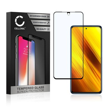 Vervangende screenprotector compatibel met POCO X3 NFC smartphone (3D Full Cover, 9H, 0,33mm, Full Glue)