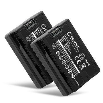 2x Batterij voor FujiFilm GFX100S, FujiFilm GFX 50S II, W235, Fuji NP-W235, FujiFilm X-T4 NP-W235 Accu (2250mAh, 7.2V) van CELLONIC