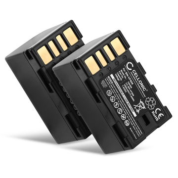 2x Batterij voor JVC GC-PX100, GZ-HM200, GZ-MG330, GY-HM100, GR-D728, BN-VF808, N-VF823 1500mAh camera van CELLONIC