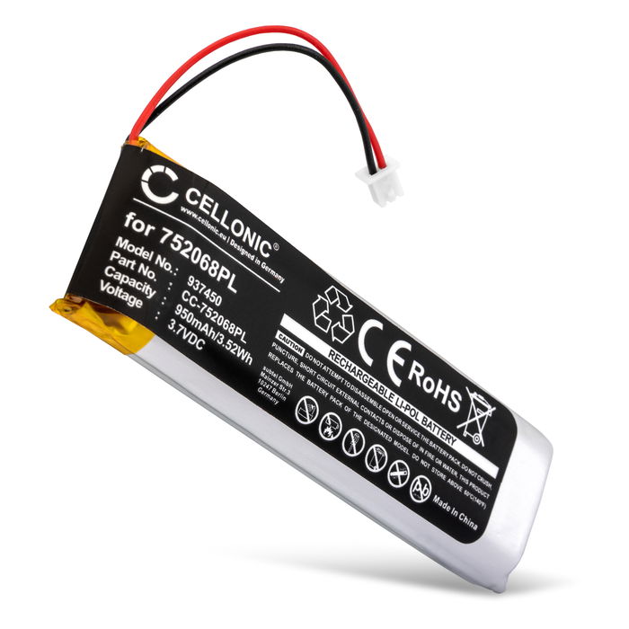 Accu voor Midland BTX1, Midland BTX2, Midland BTNext, Midland BTFM 752068PL (950mAh, 3.7V) van CELLONIC